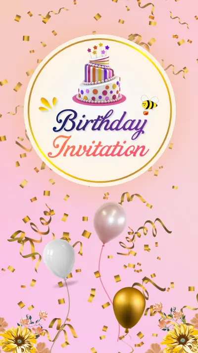 Butterfly First Birthday Invitation Video