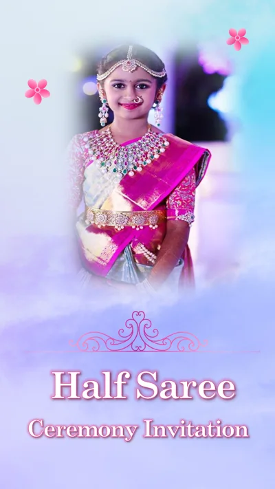 Half Saree Voni Ceremony Invitation Video