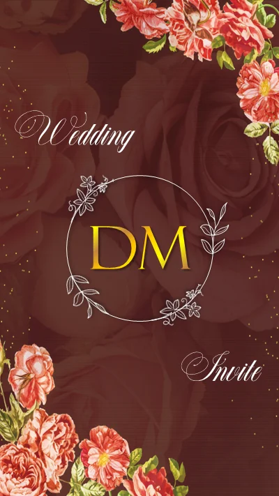 Peony Bown Floral Save The Date Invite