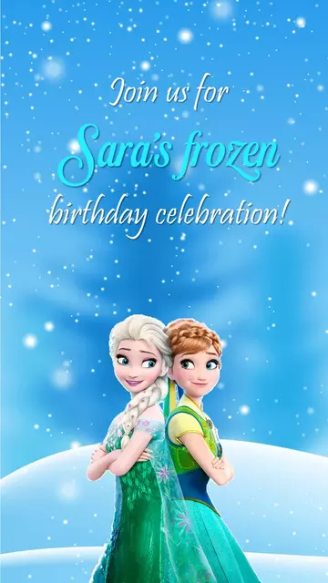 Frozen First Birthday invitation