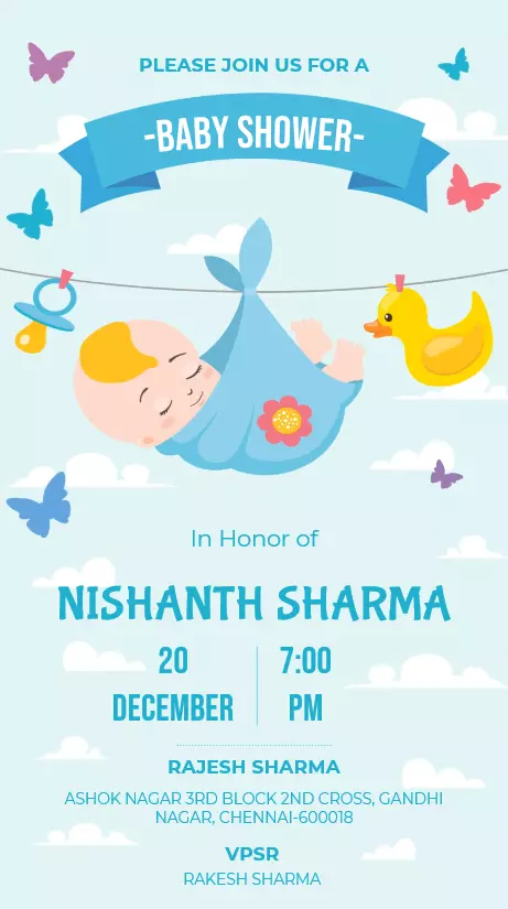 Cute Baby Shower Invite