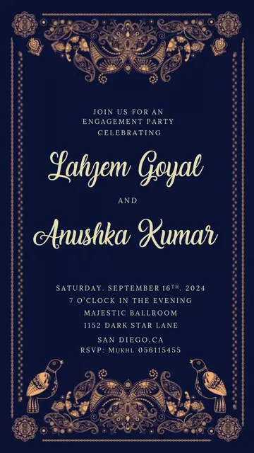 Indian Birds Engagament E-Card