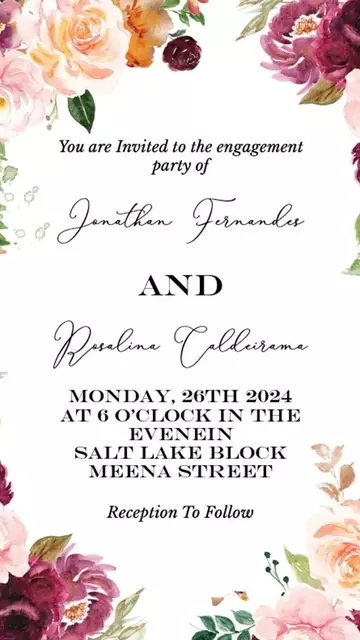 Autumn Maple Engagement Invite