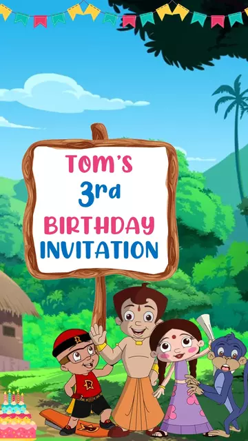 Chota Bheem Birthday Landscape