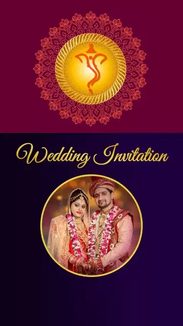 Majestic Peacock Marathi Wedding Invitation