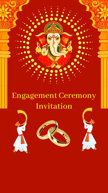 Shree Ganesh Engagement Invitation