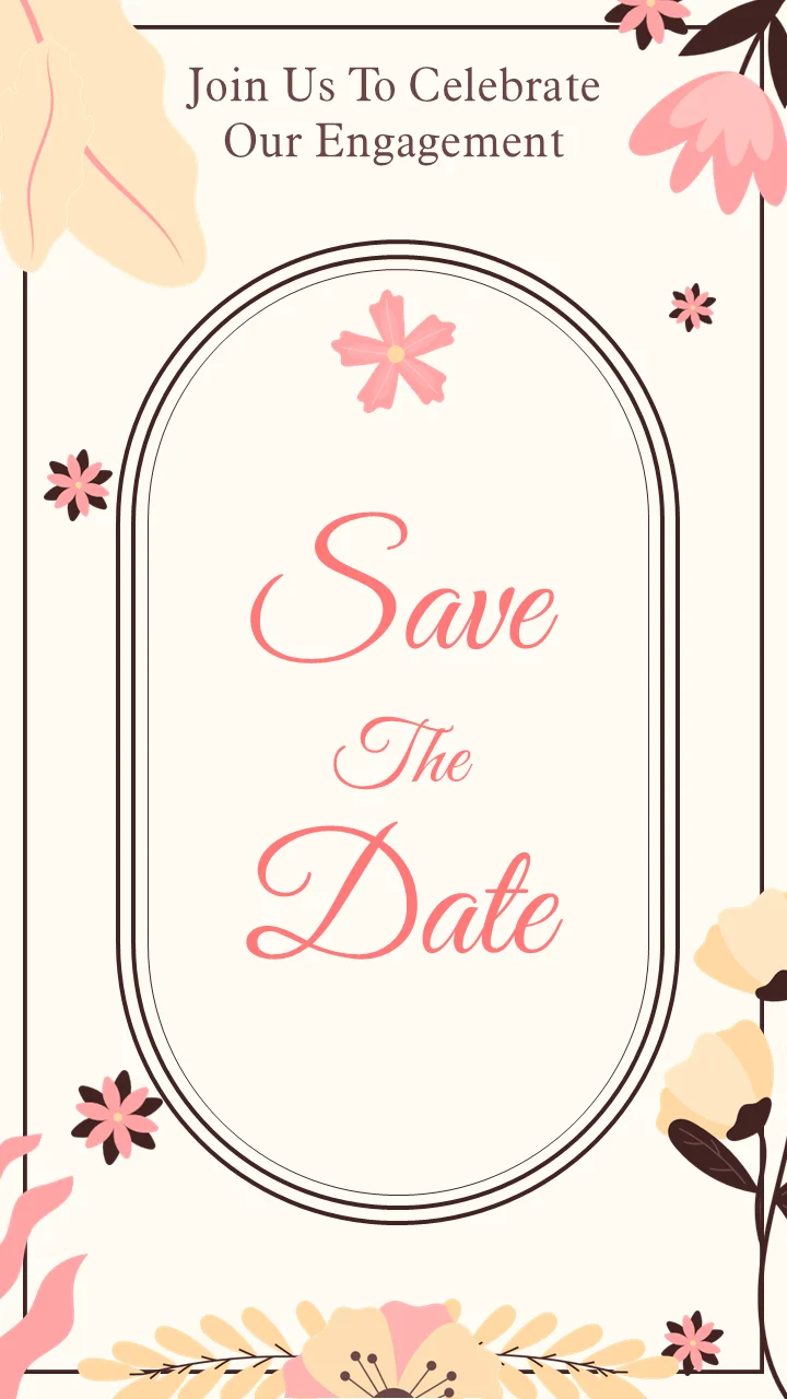 Elegant Pink Theme Save The Date