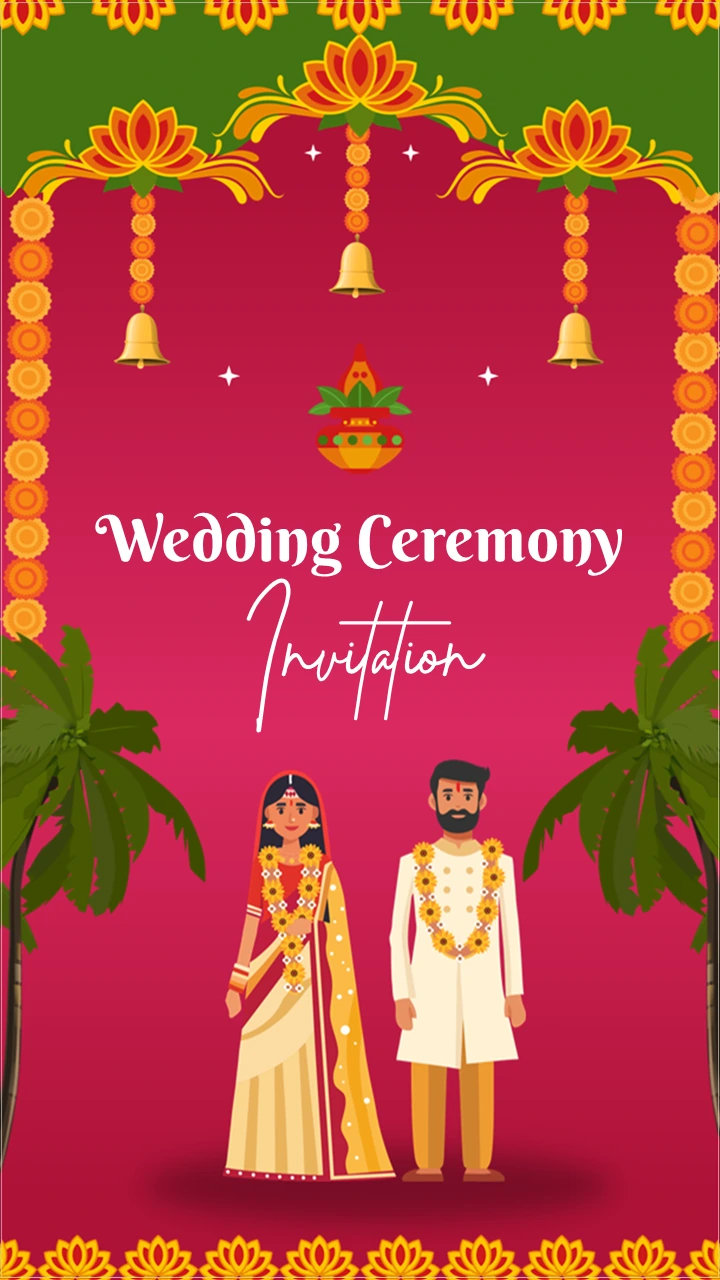 South Indian Save The Date Invite