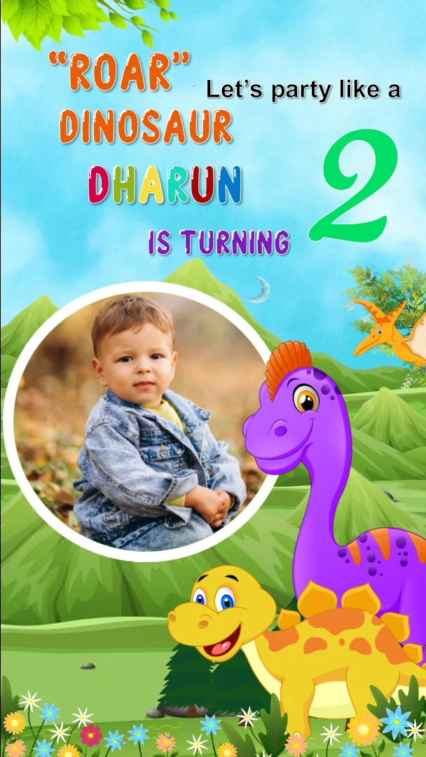 Dinosaur Birthday Invitation