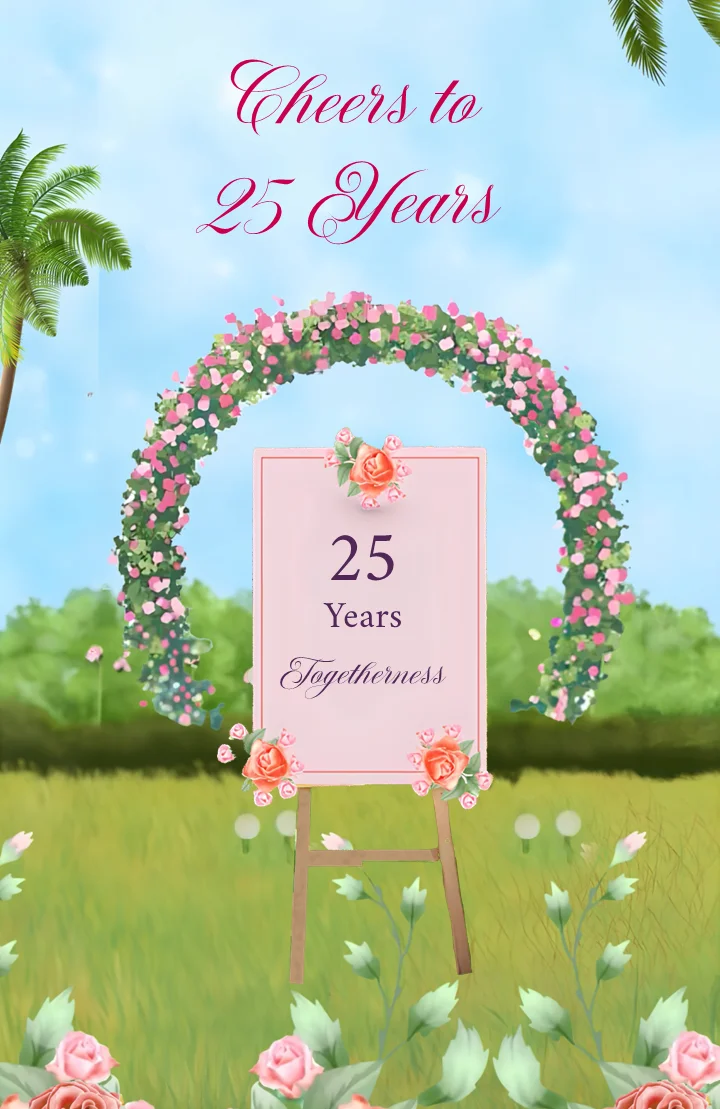 Garden Theme Wedding Anniversary Invite