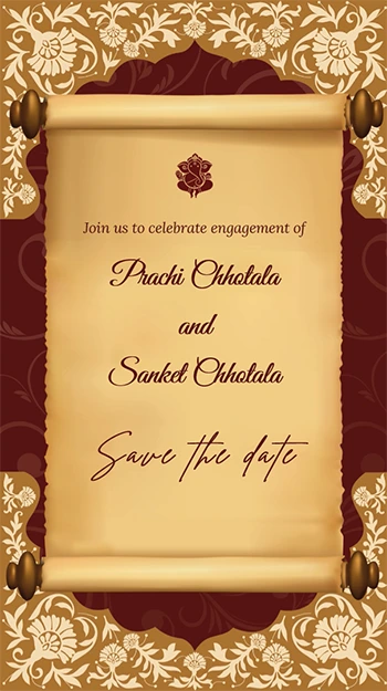 Traditional Save the Date Invite