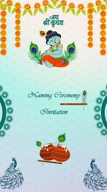 Little Krishana Theme Naming Ceremony