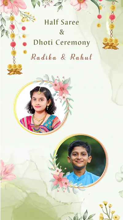 Light Green Theme Half Saree & Dhoti Ceremony