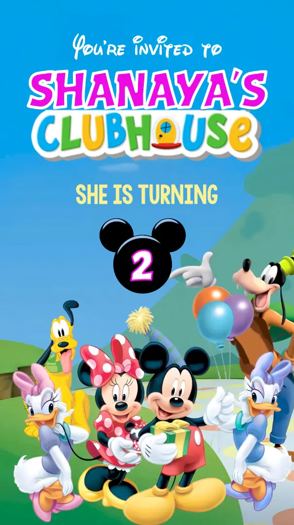 Mickey Mouse Birthday Invitation