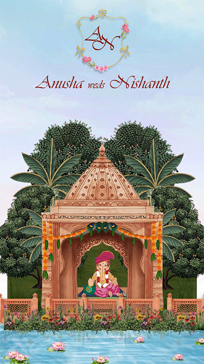 Classic Hindu Wedding Invitation