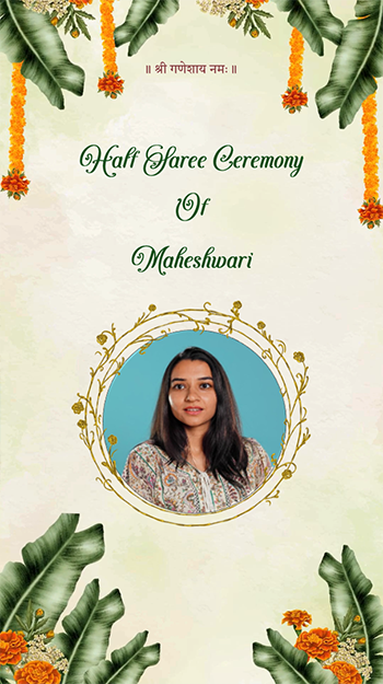 Design Your Perfect Half Saree Invitation