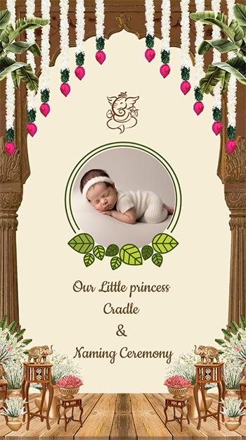 Beautiful Naming Ceremony Invitation