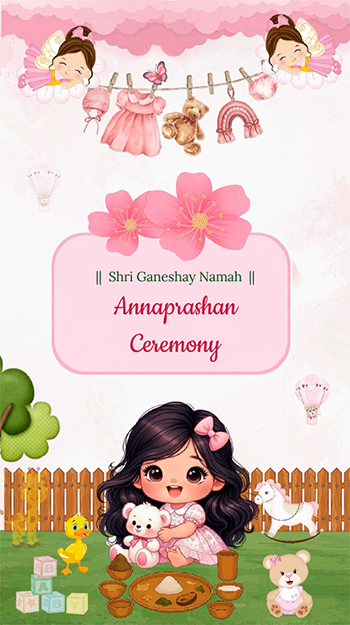 Annaprashan Ceremony Invitation for Girl