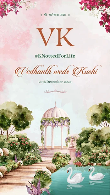 Colorful Hindu Wedding Invitation