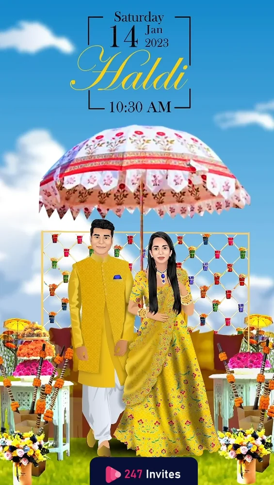 Caricature Wedding Invitation Video